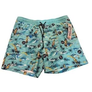 Corona Lined Board Shorts - Mens Size XL 40/42 - Turqoise all over Print